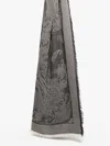 Weekend Max Mara Logo Jacquard Knitted Scarf In Gray
