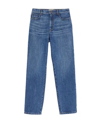 Weekend Max Mara Logo Jeans In Blue
