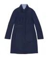 Weekend Max Mara Logo Long-sleeved Coat In Blue