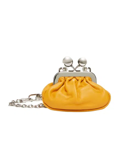 Weekend Max Mara Logo Nano Pasticcino Shoulder Bag In Yellow
