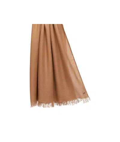 Weekend Max Mara Logo Scarf In Brown