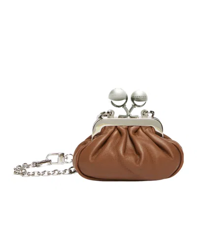Weekend Max Mara Logo Shoulder Bag In Brown