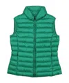 Weekend Max Mara Logo Vest Down Jacket In Green