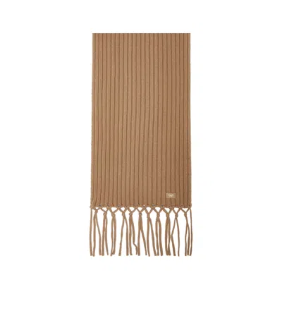 Weekend Max Mara Logo Wool Scarf In Green