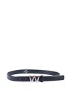 Weekend Max Mara Logo-buckle Leather Belt In Black