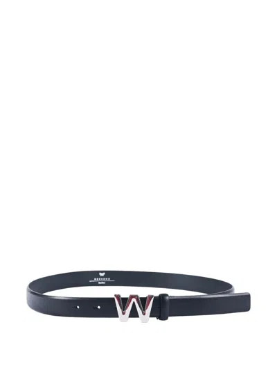 Weekend Max Mara Logo-buckle Leather Belt In Black