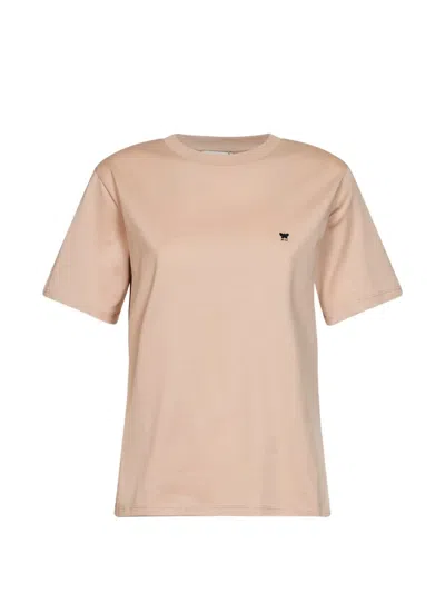 Weekend Max Mara Logo-embroidered Cotton T-shirt In Neutral