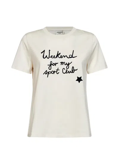 Weekend Max Mara Logo-print Cotton T-shirt In White