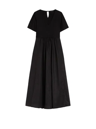 Weekend Max Mara Long Black Jersey Dress