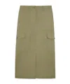 Weekend Max Mara Green Calais Midi Skirt In Brown
