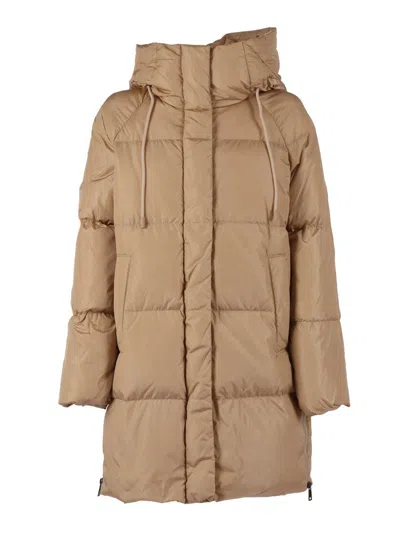 Weekend Max Mara Long Down Floor In Brown