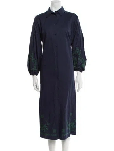 Pre-owned Weekend Max Mara Long Dress In Blue