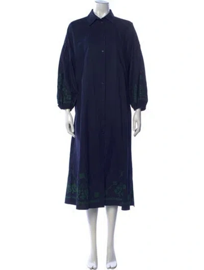 Pre-owned Weekend Max Mara Long Dress W/ Tags In Blue