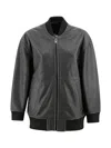 Weekend Max Mara Long Nappa Leather Bomber Jacket
