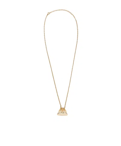 Weekend Max Mara Long Necklace With Pasticcino Bag Charm In Gold