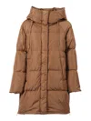 Weekend Max Mara Long Padded Jacket In Brown