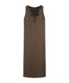 Weekend Max Mara Canossa Sleeveless Satin Dress In Brown
