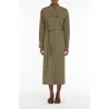 Weekend Max Mara Canasta Reversible Gabardine Trench Coat In Kaki