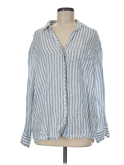 Pre-owned Weekend Max Mara Long Sleeve Blouse In Blue