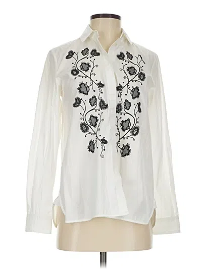 Pre-owned Weekend Max Mara Long Sleeve Blouse In Ivory