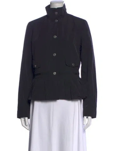 Pre-owned Weekend Max Mara Long Sleeve Button-up Top In Black