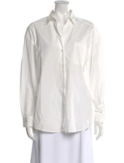 Pre-owned Weekend Max Mara Long Sleeve Button-up Top In Neutral