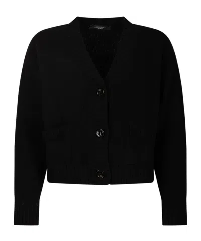 Weekend Max Mara Long Sleeve Cardigan In Black