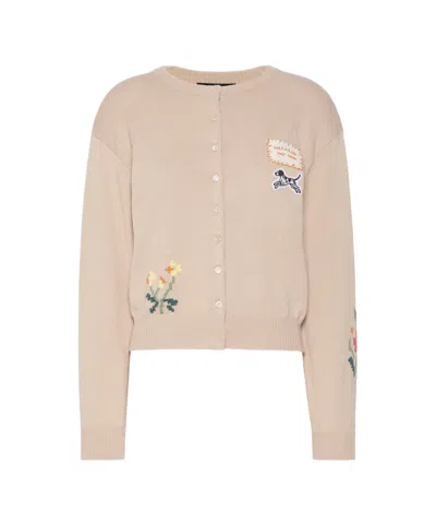 Weekend Max Mara Long Sleeve Cardigan In Neutral