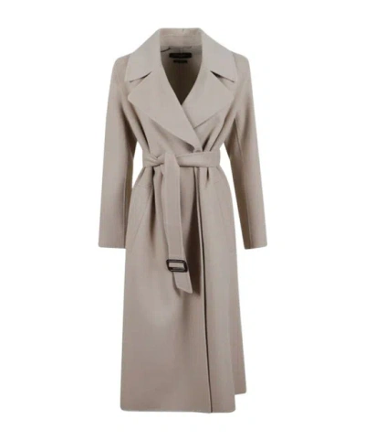 Weekend Max Mara Long Sleeve Coat In Gray