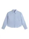 Weekend Max Mara Long-sleeve Cotton Shirt In Blue