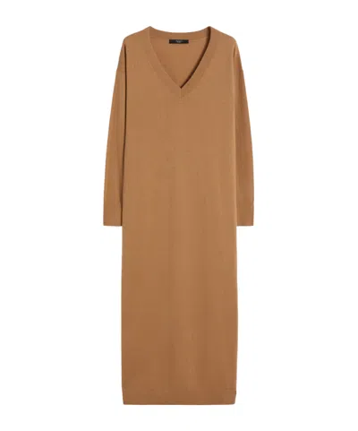 Weekend Max Mara Long Sleeve Dress In Brown