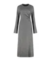 Weekend Max Mara Deans Dress In Viscose In Gray
