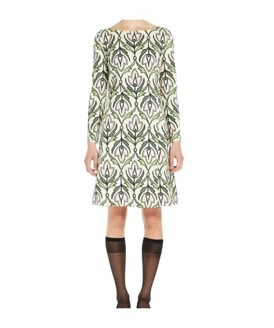 Weekend Max Mara Long Sleeve Dress In Multicolor
