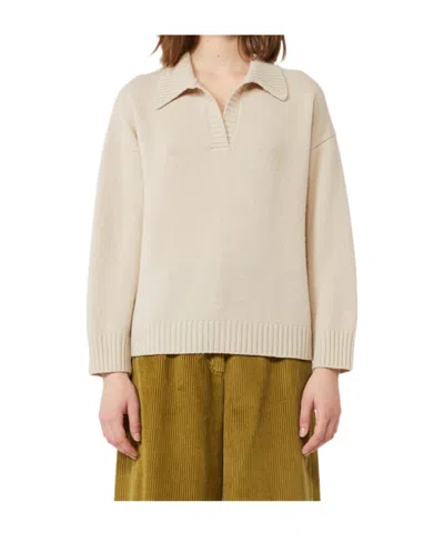 WEEKEND MAX MARA LONG SLEEVE POLO SWEATER