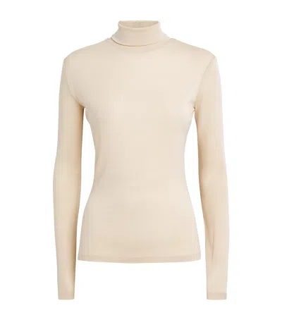 Weekend Max Mara Long-sleeve Rollneck Top In Neutral