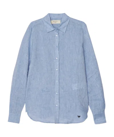Weekend Max Mara Long Sleeve Shirt In Blue