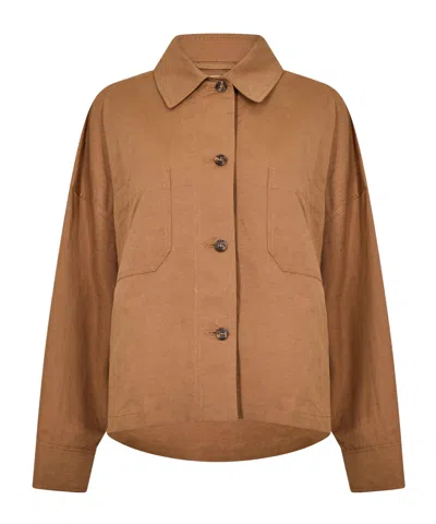 Weekend Max Mara Long Sleeve Shirt In Brown