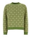 Weekend Max Mara Embroidered Acrylic Blend Paride Sweater In Green