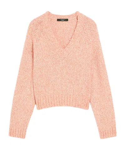 Weekend Max Mara Long Sleeve Sweater In Nude