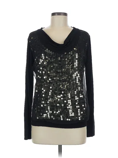 Pre-owned Weekend Max Mara Long Sleeve Top Black Cowl Neck Tops