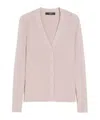 Weekend Max Mara Gabriel Ribbed V-neck Cardigan In Pink