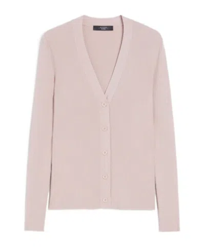 Weekend Max Mara Long-sleeved Cardigan In Pink