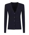 Weekend Max Mara Long-sleeved Cardigan In Blue