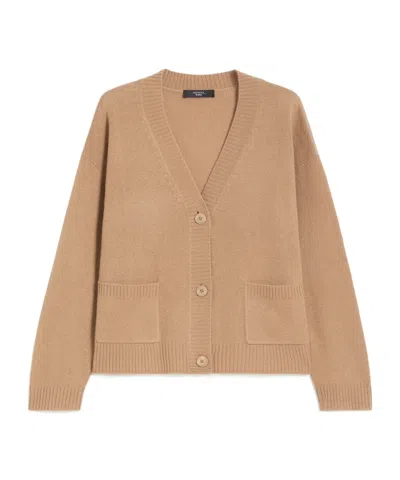Weekend Max Mara Long-sleeved Cardigan In Brown