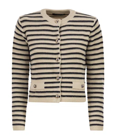 Weekend Max Mara Long-sleeved Cardigan In Neutral