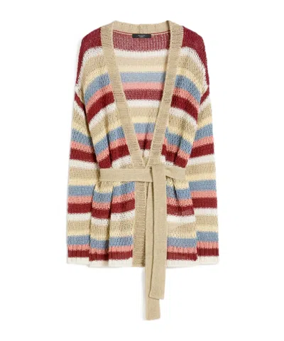 Weekend Max Mara Long-sleeved Cardigan In Red