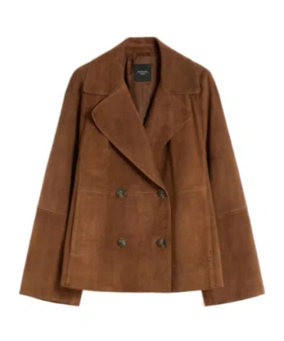 Weekend Max Mara Weekend Maxmara Wkdsospiro Jacket Tobacco In Brown