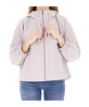 Weekend Max Mara Hooded Jacket Elastic Cuffs Side Pockets In Purple