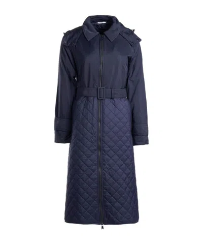 Weekend Max Mara Long-sleeved Coat In Navy