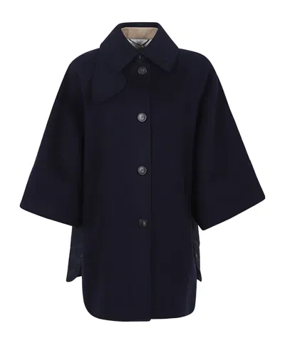 Weekend Max Mara Long-sleeved Coat In Black